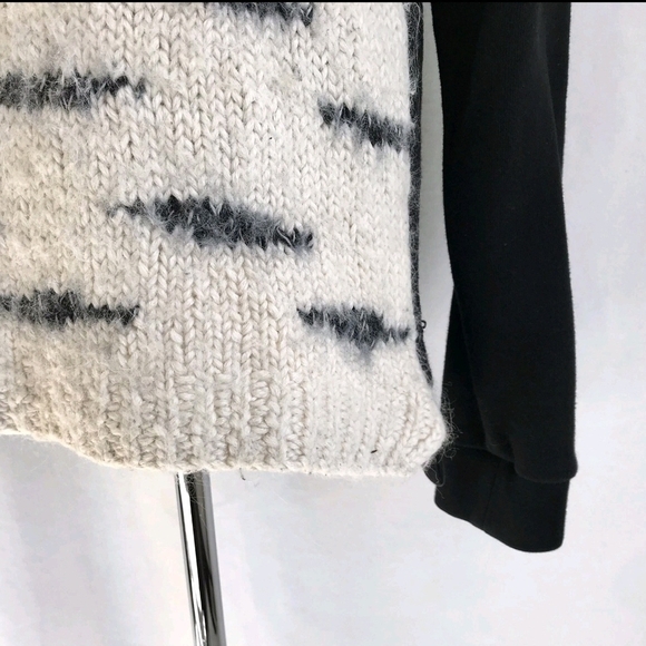 Maison Scotch Black/white Crew Neck Knit/ Sweatshirt Mix Size 1/small - Picture 4 of 9